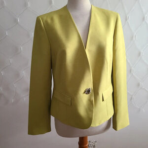 Nine West Blazer Suit Jacket / Citron / Size Medium